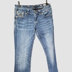 Vintage Y2K Miss Me Jeans Embroidery And Gems Boot Cut Size 28